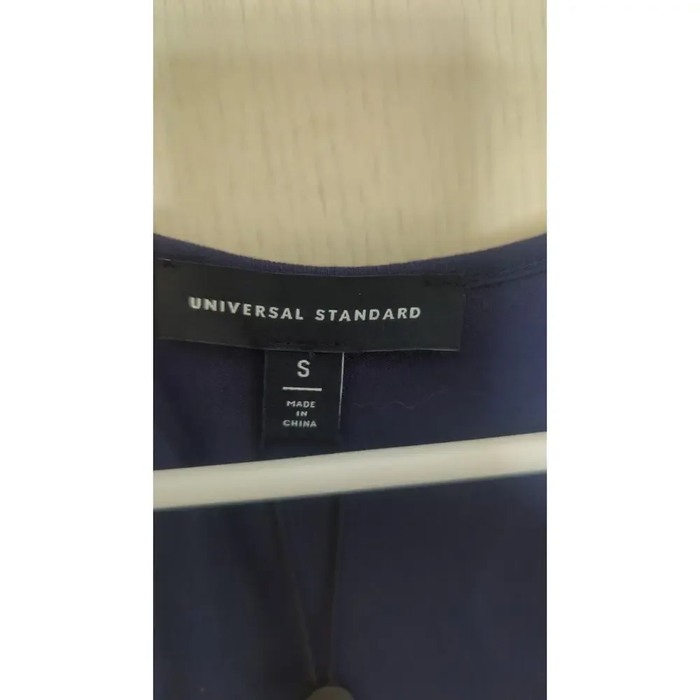 New Universal Standard Genevette jersey navy blue tunic blouse top size S(14) - Picture 9 of 12